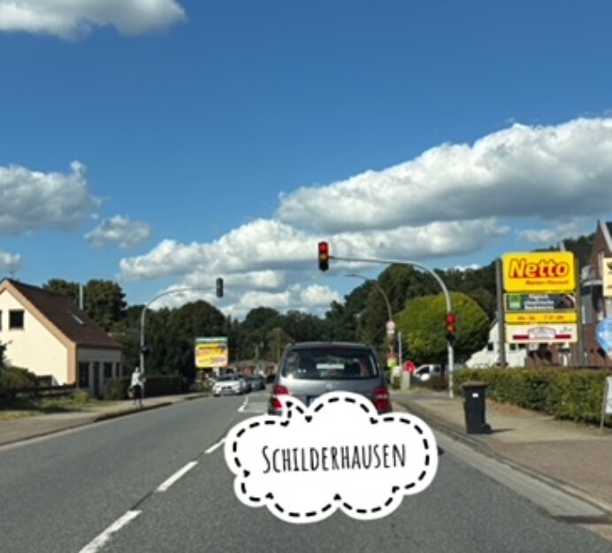Die B74 als Werbe-Allee: Zwischen Straßenverkehr und visueller Reizüberflutung